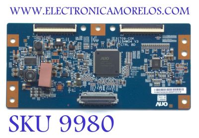 T-CON PARA TV SAMSUNG / NUMERO DE PARTE 55.40T04.C06 / 31T09-C0K / 5540T04C06 / T315HW04 V3 / PANEL T400HW03 V.3 / MODELO LN40C670M1FXZA